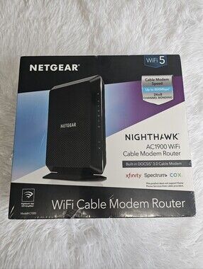 New NETGEAR Nighthawk AC1900 WiFi Cable Modem Router C7000 - New Sealed Box​
